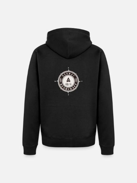 Bushcraft Norway - Unisex Premium Bio Zip Hoodie - Schwarz