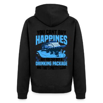 Cruise - Unisex Premium Organic Zip Hoodie - black - Back - Nico (187cm)