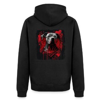 American Staffordshire Terrier - Veste à capuche bio Premium Unisexe - noir - Dos - Nico (187cm)
