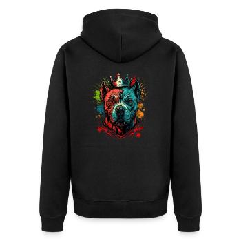 American Staffordshire Terrier King - Veste à capuche bio Premium Unisexe - noir - Dos - Nico (187cm)