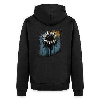 Pâquerette - Veste à capuche bio Premium Unisexe - noir - Dos - Nico (187cm)