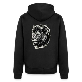 Lion - Veste à capuche bio Premium Unisexe - noir - Dos - Nico (187cm)