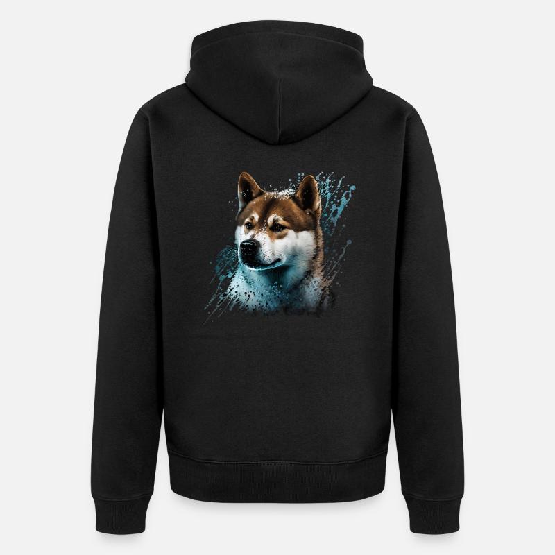 Akita Inu Chien - Veste à capuche bio Premium Unisexe - noir