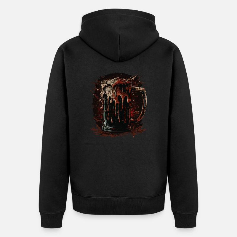 Boire de la bière - Veste à capuche bio Premium Unisexe - noir