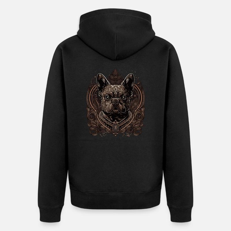 Bouledogue français - Veste à capuche bio Premium Unisexe - noir
