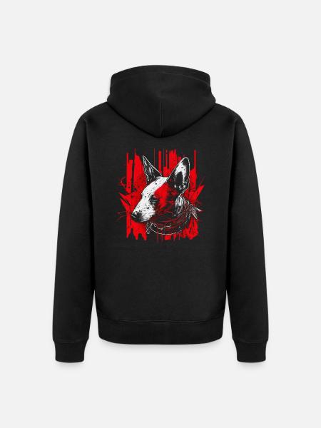 Bull terrier - Unisex Premium Organic Zip Hoodie - black