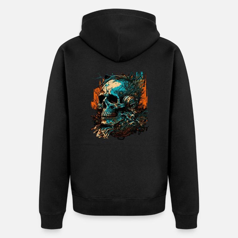Zombie Disc Jockey - Veste à capuche bio Premium Unisexe - noir
