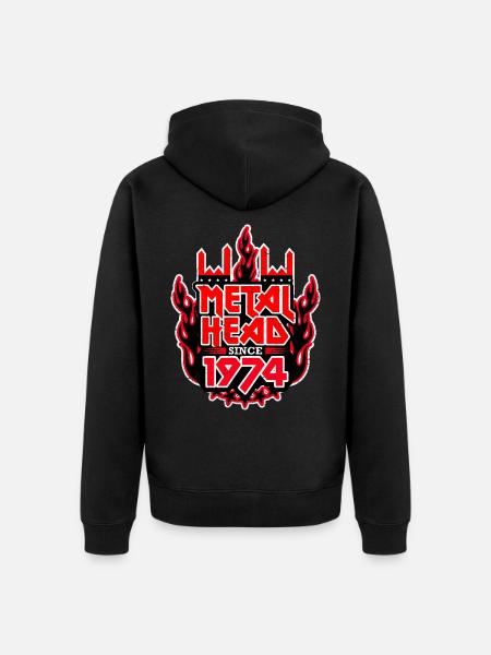 METALHEAD since 1974 - Unisex Premium Bio Zip Hoodie - Schwarz
