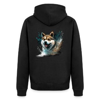 Akita Inu Chien - Veste à capuche bio Premium Unisexe - noir - Dos - Nico (187cm)