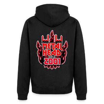 METALHEAD depuis 2001 - Veste à capuche bio Premium Unisexe - noir - Dos - Nico (187cm)