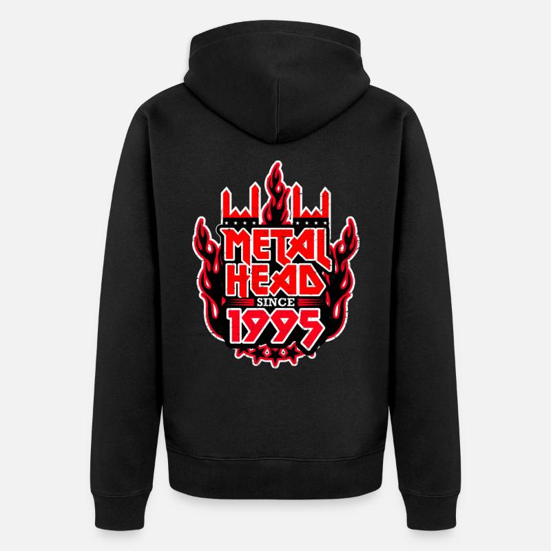 METALHEAD depuis 1995 - Veste à capuche bio Premium Unisexe - noir