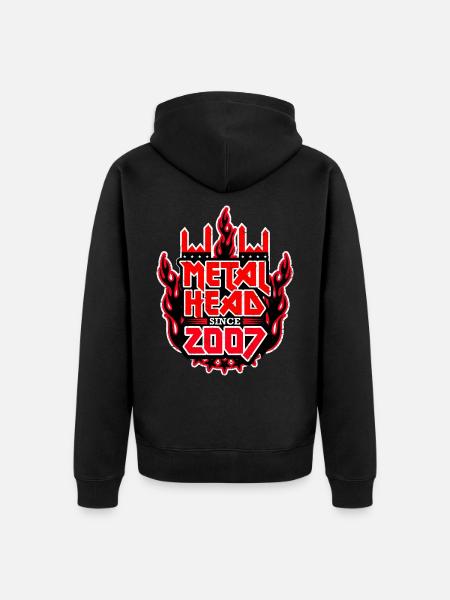 METALHEAD since 2007 - Unisex Premium Bio Zip Hoodie - Schwarz