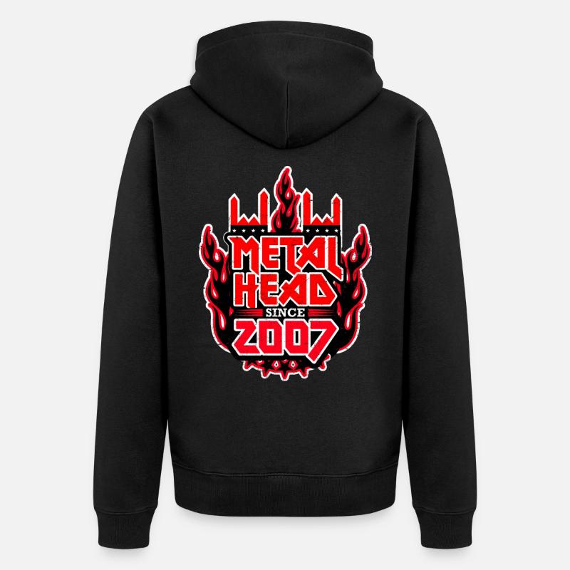 METALHEAD depuis 2007 - Veste à capuche bio Premium Unisexe - noir