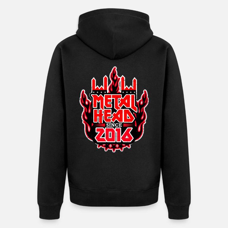 METALHEAD since 2016 - Unisex Premium Bio Zip Hoodie - Schwarz
