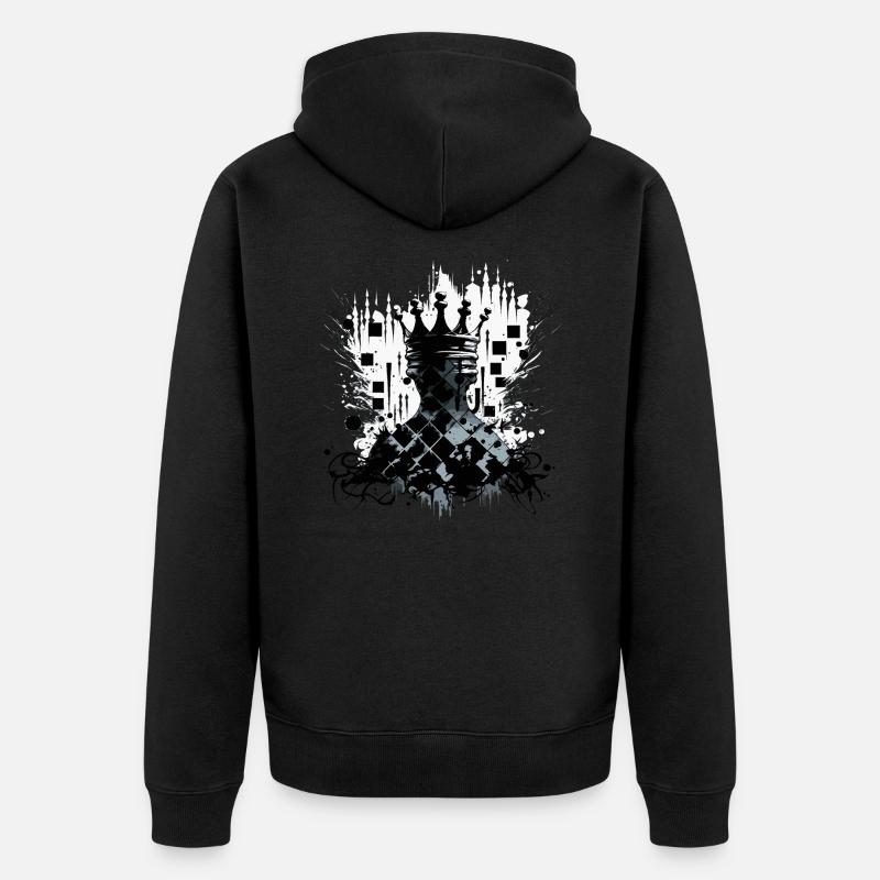 Roi d’échecs - Veste à capuche bio Premium Unisexe - noir