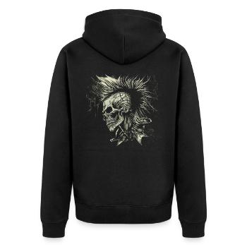 Les punks ne sont pas morts - Veste à capuche bio Premium Unisexe - noir - Dos - Nico (187cm)