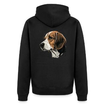 Beagle - Veste à capuche bio Premium Unisexe - noir - Dos - Nico (187cm)