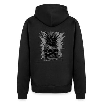 Punk flippant à l’ananas - Veste à capuche bio Premium Unisexe - noir - Dos - Nico (187cm)