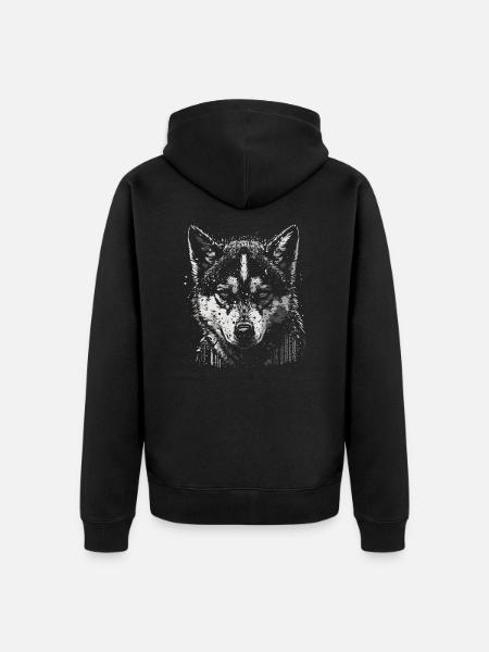 Chiot Husky - Veste à capuche bio Premium Unisexe - noir