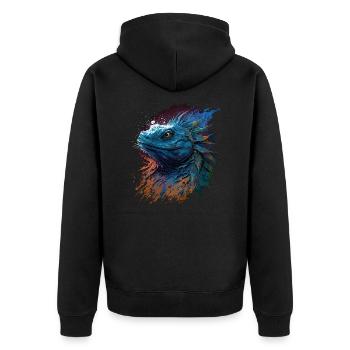 Murmure du dragon - Veste à capuche bio Premium Unisexe - noir - Dos - Nico (187cm)