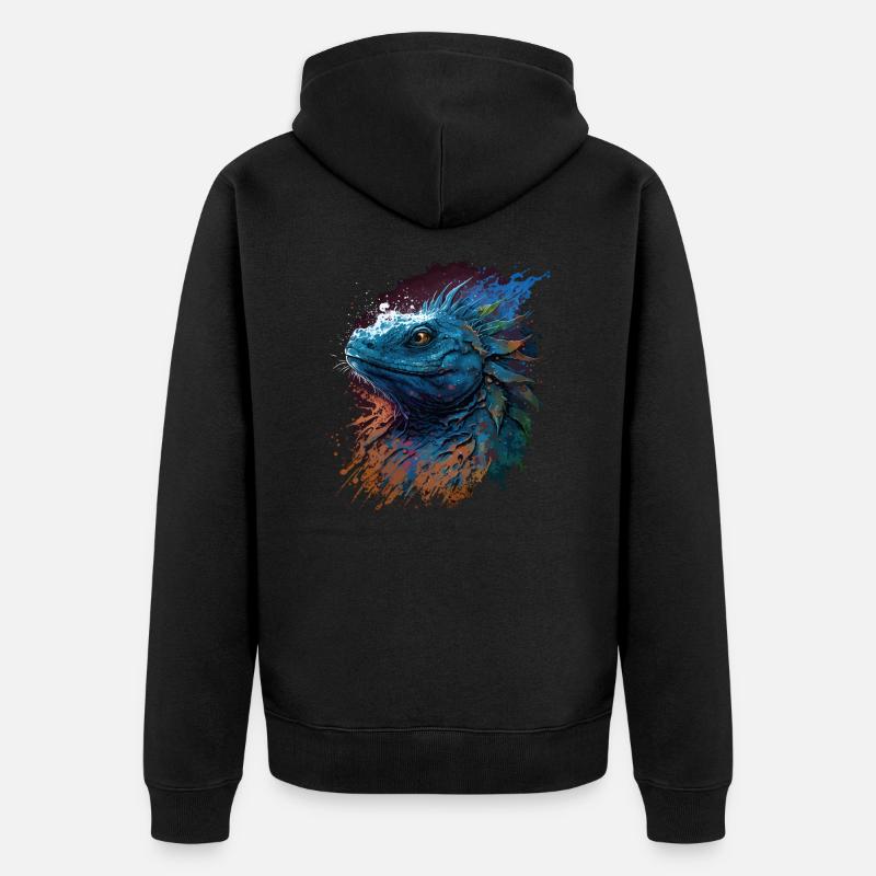 Murmure du dragon - Veste à capuche bio Premium Unisexe - noir