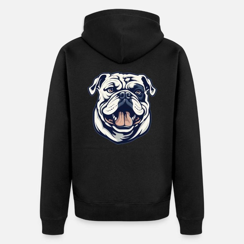 Bouledogue anglais cool - Veste à capuche bio Premium Unisexe - noir