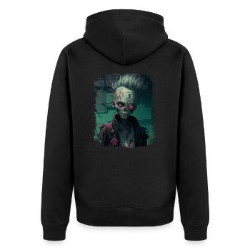 Alien Zombie Punk - Veste à capuche bio Premium Unisexe - noir - Dos - Nico (187cm)