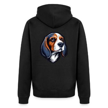 Chien Beagle - Veste à capuche bio Premium Unisexe - noir - Dos - Nico (187cm)