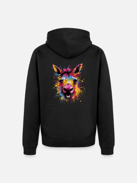 Funny Pop Art Ass - Unisex Premium Organic Zip Hoodie - black