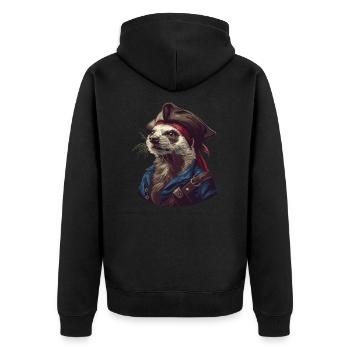 Pirate furet - Veste à capuche bio Premium Unisexe - noir - Dos - Nico (187cm)