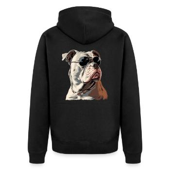 Bull terrier américain - Veste à capuche bio Premium Unisexe - noir - Dos - Nico (187cm)