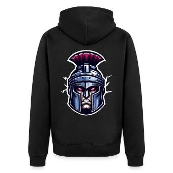 Tête de soldat romain - Veste à capuche bio Premium Unisexe - noir - Dos - Nico (187cm)
