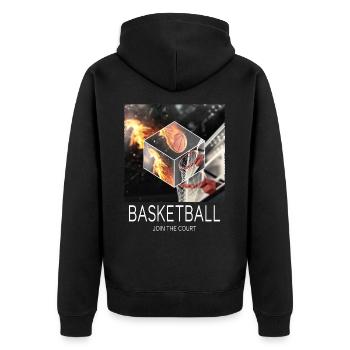 Basketball Feu Joueur de basket-ball Fan Dunking Sport - Veste à capuche bio Premium Unisexe - noir - Dos - Nico (187cm)