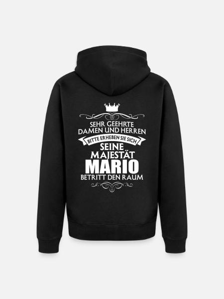MARIO - Majestät - Unisex Premium Bio Zip Hoodie - Schwarz