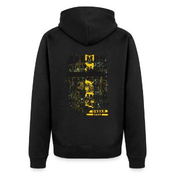 Brême Allemagne Ville Skyline Accueil Amour - Veste à capuche bio Premium Unisexe - noir - Dos - Nico (187cm)