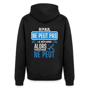 ne peut pas le réparer si Paul - Veste à capuche bio Premium Unisexe - noir - Dos - Nico (187cm)