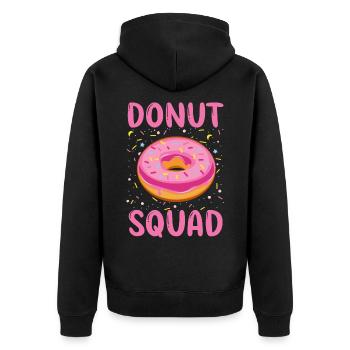 Escouade Donut - Veste à capuche bio Premium Unisexe - noir - Dos - Nico (187cm)