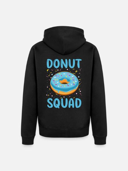 Donut Squad - Unisex Premium Organic Zip Hoodie - black