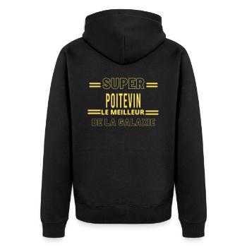 Meilleur de la galaxie POITEVIN - Veste à capuche bio Premium Unisexe - noir - Dos - Nico (187cm)