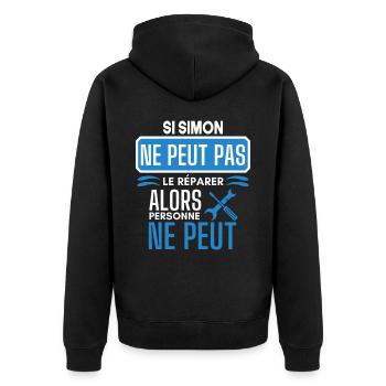 ne peut pas le réparer si Simon - Veste à capuche bio Premium Unisexe - noir - Dos - Nico (187cm)