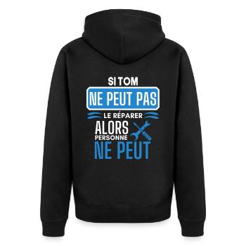ne peut pas le réparer si Tom - Veste à capuche bio Premium Unisexe - noir - Dos - Nico (187cm)
