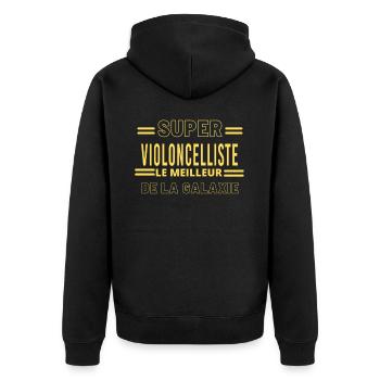 Meilleur de la galaxie VIOLONCELLISTE - Veste à capuche bio Premium Unisexe - noir - Dos - Nico (187cm)