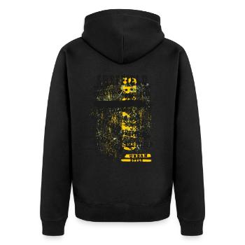 Sheffield Angleterre UK City Skyline Accueil Amour - Veste à capuche bio Premium Unisexe - noir - Dos - Nico (187cm)
