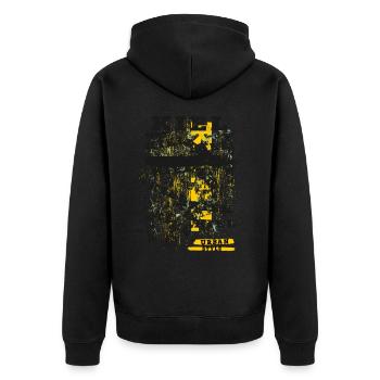 Kiel Germany City Skyline Home Love - Unisex Premium Organic Zip Hoodie - black - Back - Nico (187cm)