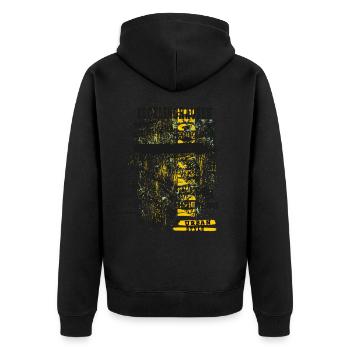 Recklinghausen Deutschland Stadt Skyline Heimat - Unisex Premium Bio Zip Hoodie - Schwarz - Hinten - Nico (187cm)