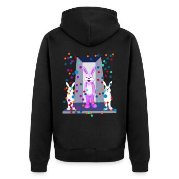 Cool bunny party avec étoile rose - pure joie de vivre - Veste à capuche bio Premium Unisexe - noir - Dos - Nico (187cm)