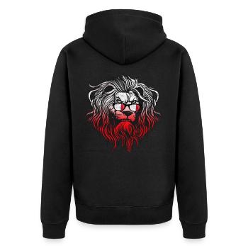 Malta - Unisex Premium Bio Zip Hoodie - Schwarz - Hinten - Nico (187cm)