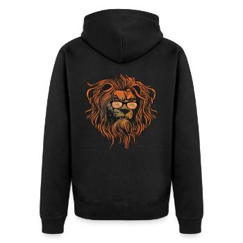 Bali - Unisex Premium Organic Zip Hoodie - black - Back - Nico (187cm)