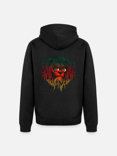 Cameroon - Unisex Premium Organic Zip Hoodie - black