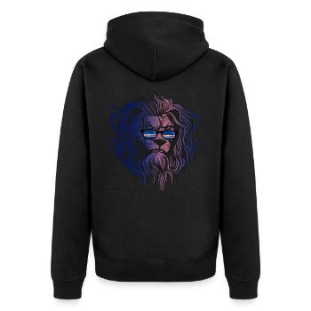Cape Verde - Unisex Premium Organic Zip Hoodie - black - Back - Nico (187cm)